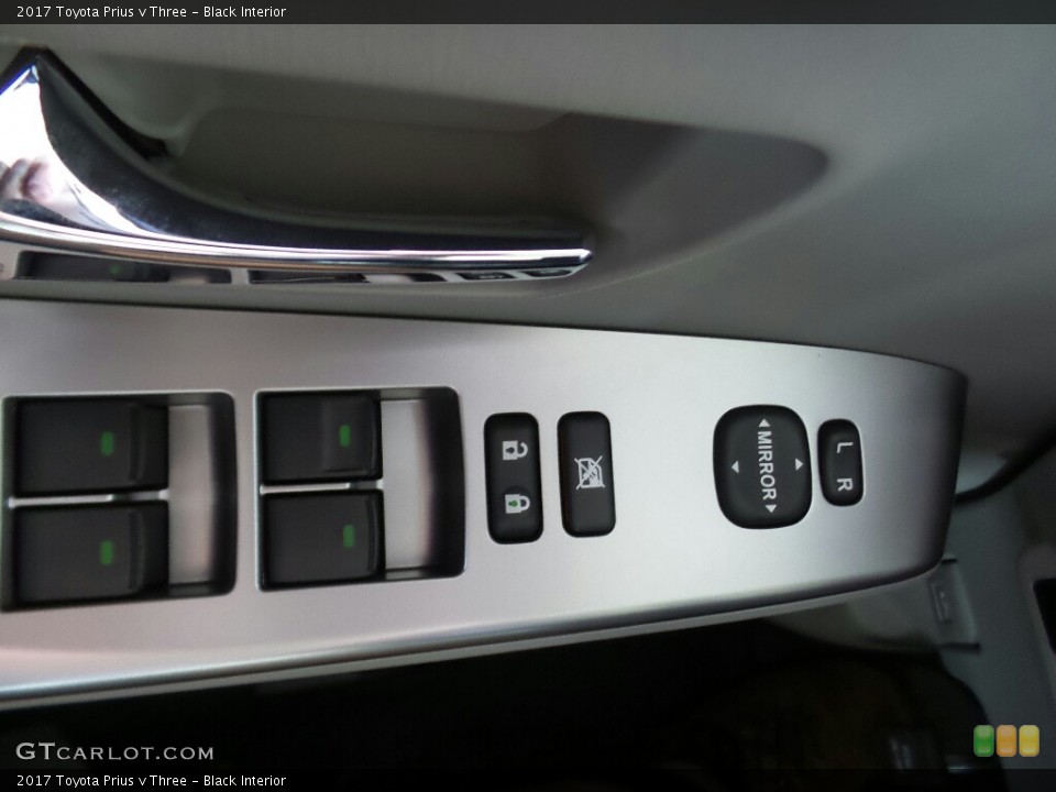 Black Interior Controls for the 2017 Toyota Prius v Three #115175924