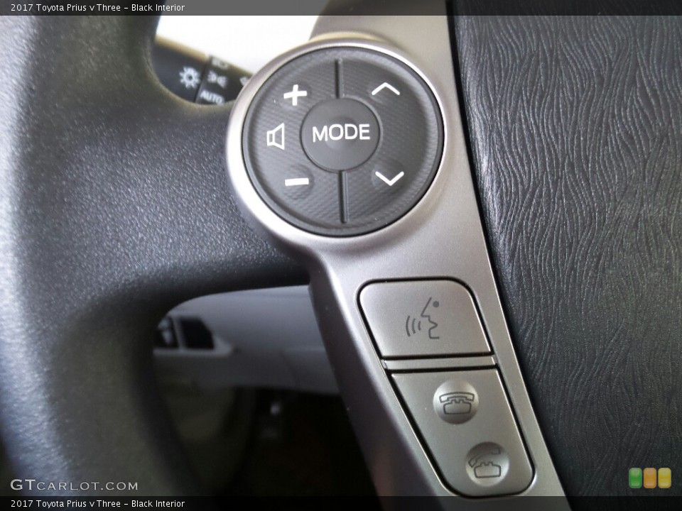 Black Interior Controls for the 2017 Toyota Prius v Three #115175984