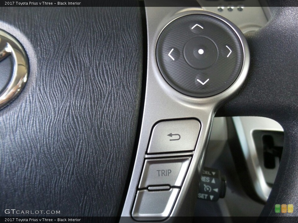 Black Interior Controls for the 2017 Toyota Prius v Three #115176020