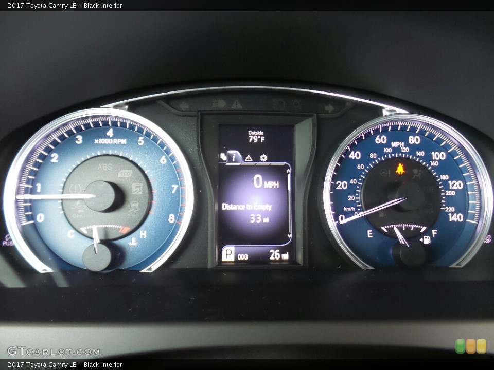 Black Interior Gauges for the 2017 Toyota Camry LE #115176601