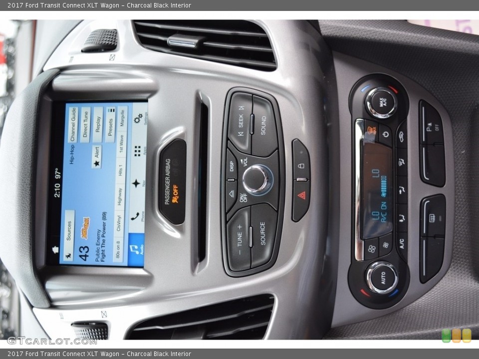 Charcoal Black Interior Controls for the 2017 Ford Transit Connect XLT Wagon #115180301