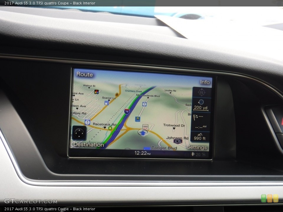 Black Interior Navigation for the 2017 Audi S5 3.0 TFSI quattro Coupe #115183025