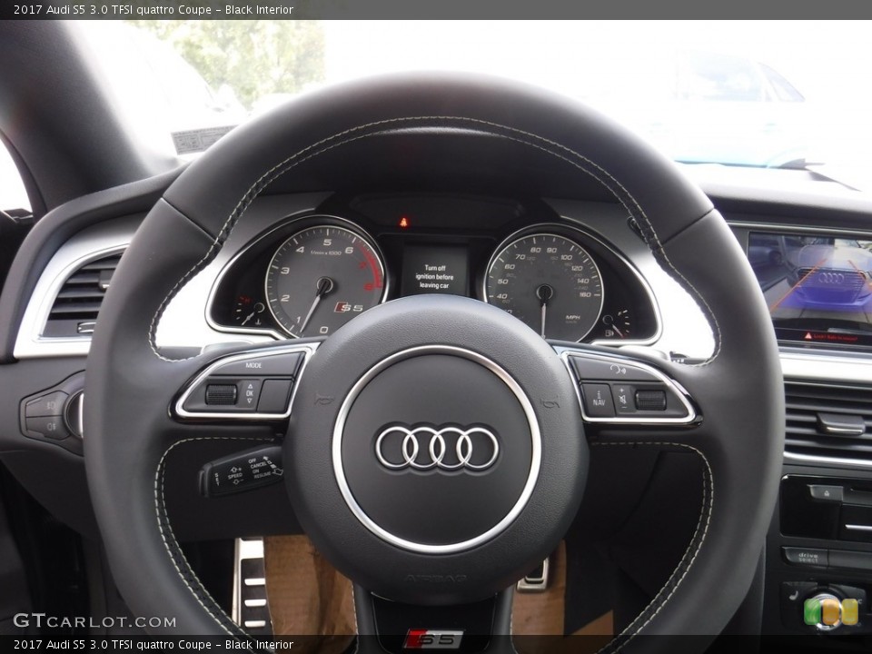 Black Interior Steering Wheel for the 2017 Audi S5 3.0 TFSI quattro Coupe #115183070