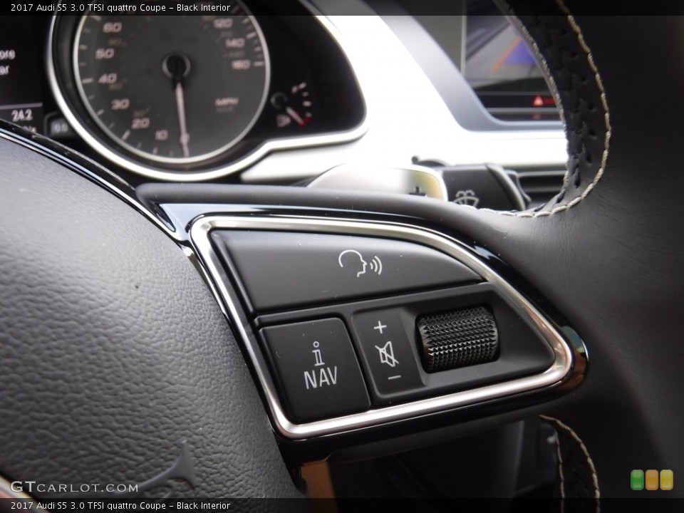 Black Interior Controls for the 2017 Audi S5 3.0 TFSI quattro Coupe #115183091