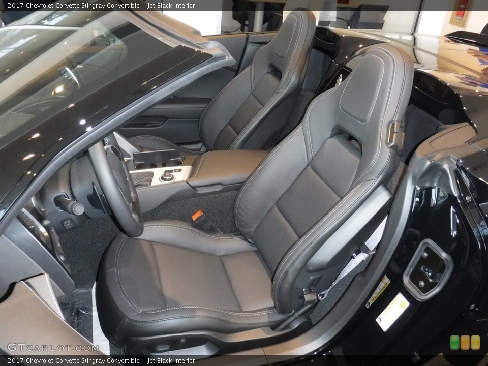 Jet Black Interior Front Seat for the 2017 Chevrolet Corvette Stingray Convertible #115183521