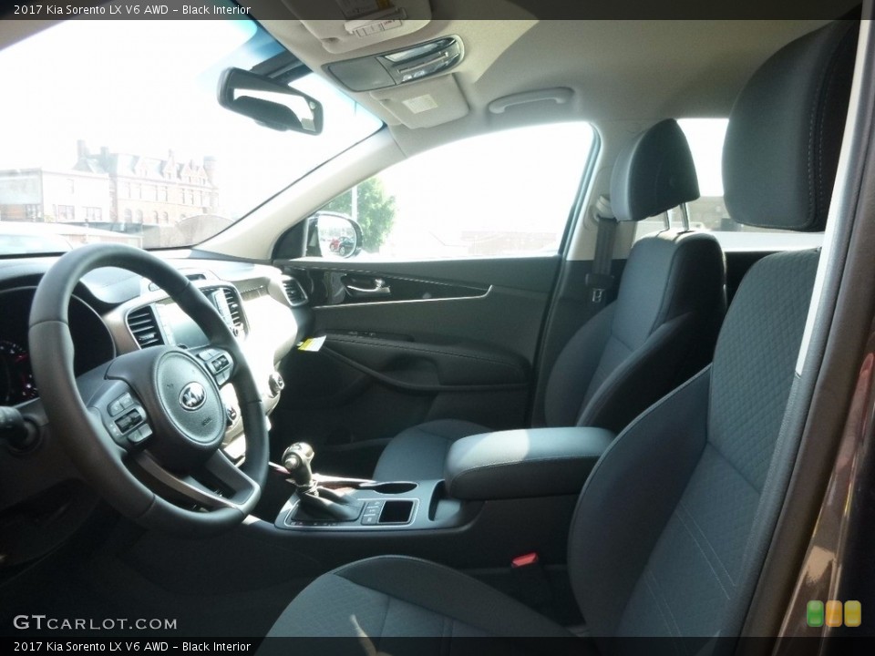 Black Interior Front Seat for the 2017 Kia Sorento LX V6 AWD #115185791
