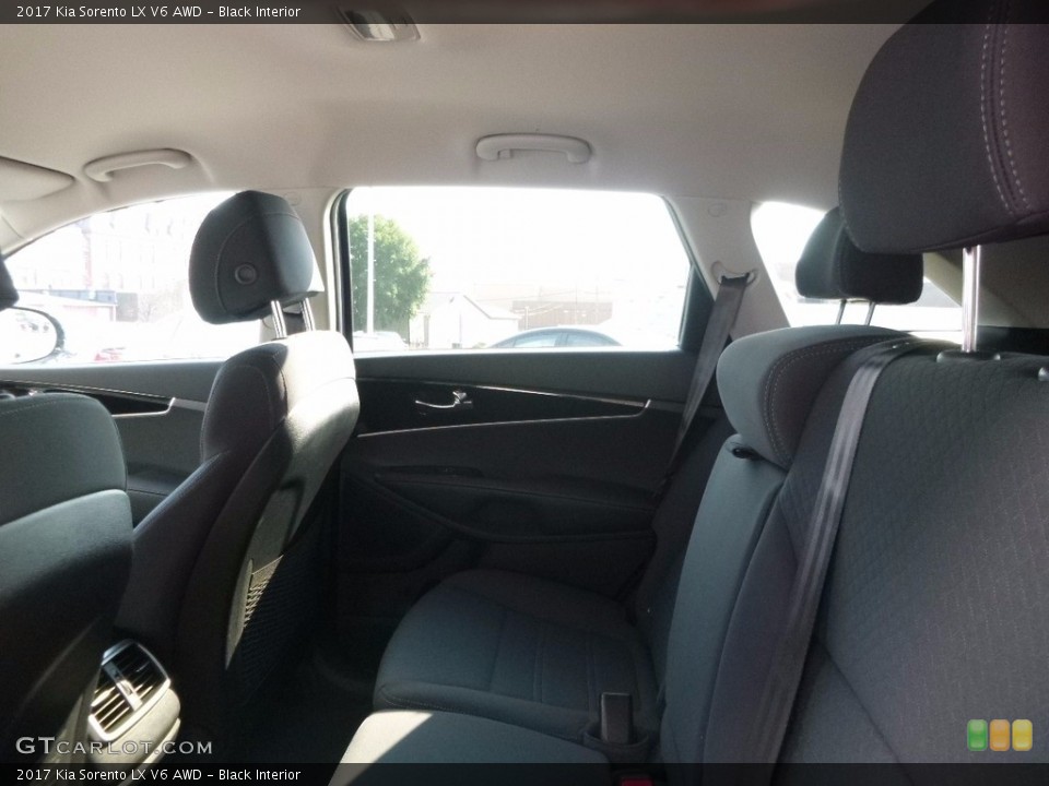 Black Interior Rear Seat for the 2017 Kia Sorento LX V6 AWD #115185807