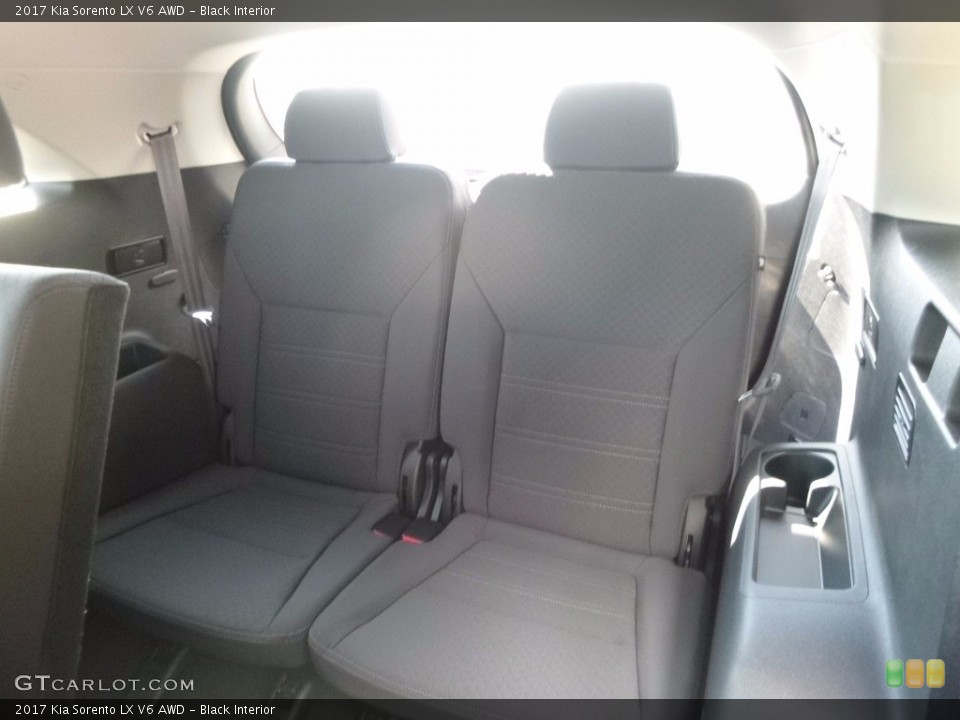 Black Interior Rear Seat for the 2017 Kia Sorento LX V6 AWD #115185830