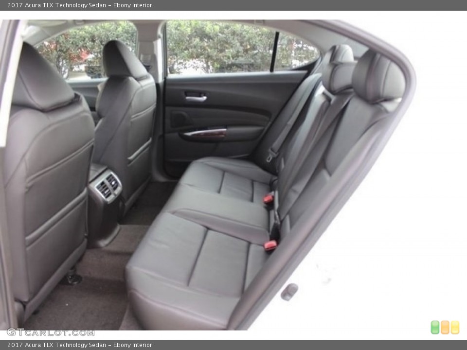 Ebony Interior Rear Seat for the 2017 Acura TLX Technology Sedan #115219220