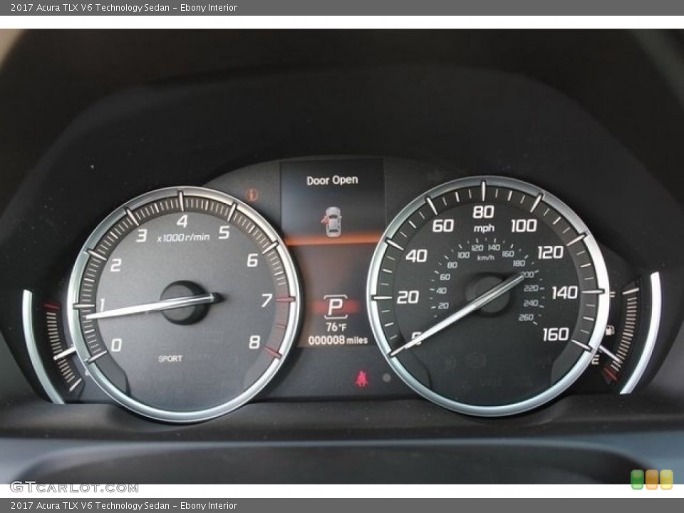 Ebony Interior Gauges for the 2017 Acura TLX V6 Technology Sedan #115221161