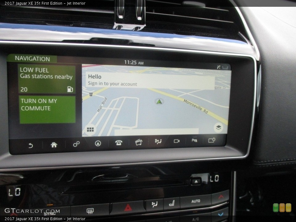 Jet Interior Navigation for the 2017 Jaguar XE 35t First Edition #115230335