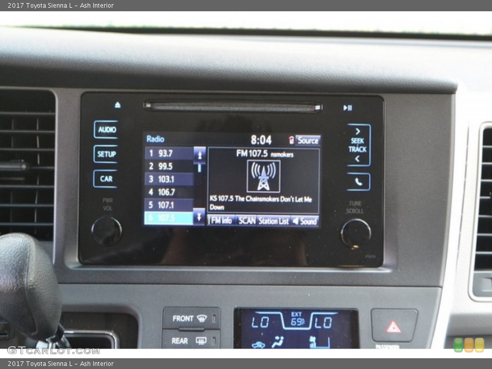 Ash Interior Controls for the 2017 Toyota Sienna L #115236449