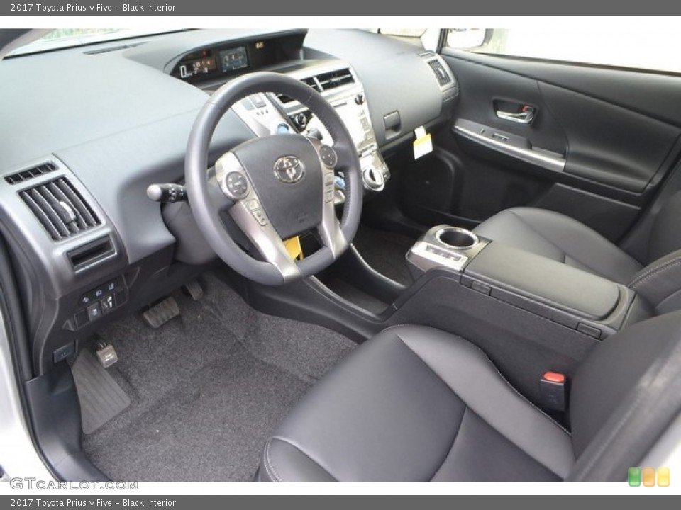 Black Interior Photo for the 2017 Toyota Prius v Five #115236637