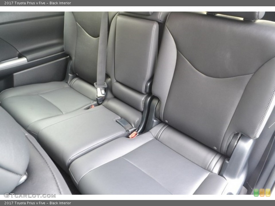 Black Interior Rear Seat for the 2017 Toyota Prius v Five #115236673