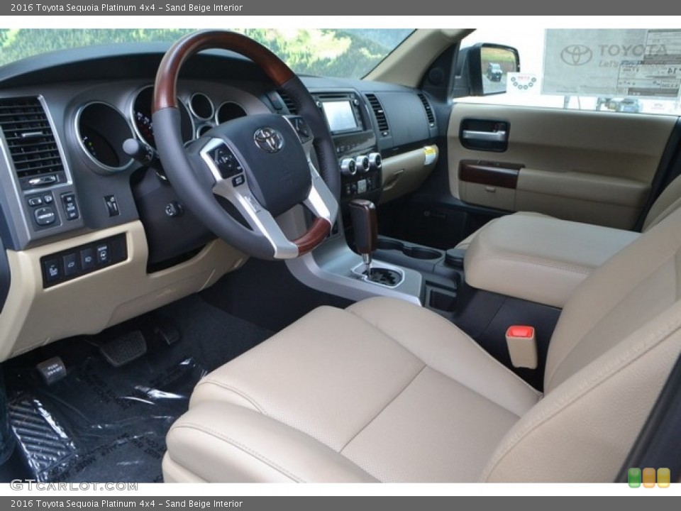 Sand Beige Interior Photo for the 2016 Toyota Sequoia Platinum 4x4 #115238170
