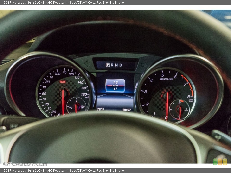 Black/DINAMICA w/Red Stitching Interior Gauges for the 2017 Mercedes-Benz SLC 43 AMG Roadster #115251391
