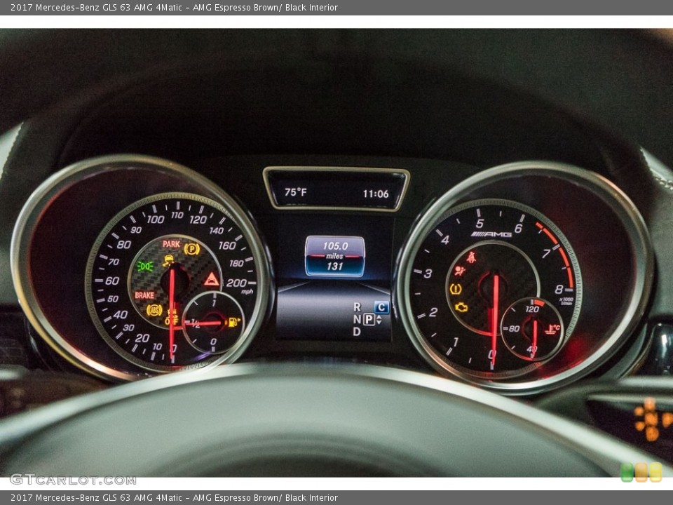 AMG Espresso Brown/ Black Interior Gauges for the 2017 Mercedes-Benz GLS 63 AMG 4Matic #115253611