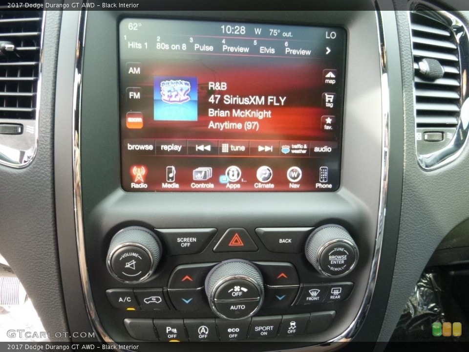 Black Interior Controls for the 2017 Dodge Durango GT AWD #115261711