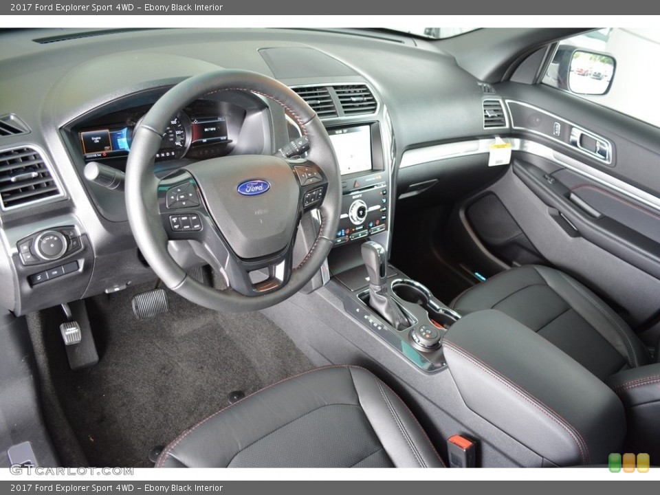 Ebony Black Interior Photo for the 2017 Ford Explorer Sport 4WD #115263702