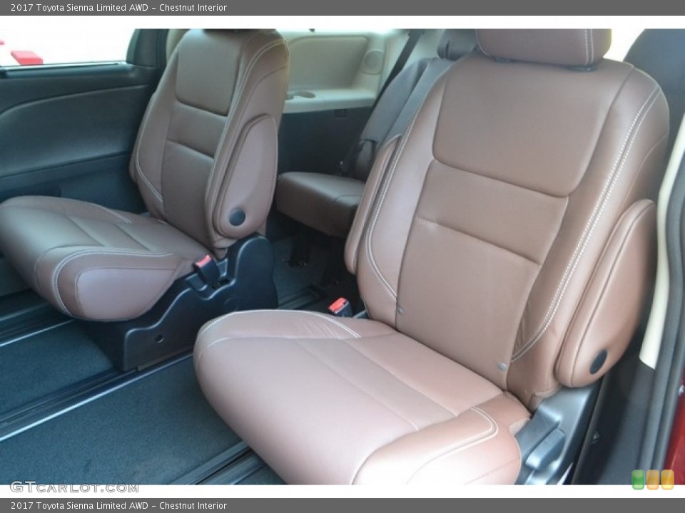 Chestnut Interior Rear Seat for the 2017 Toyota Sienna Limited AWD #115275292