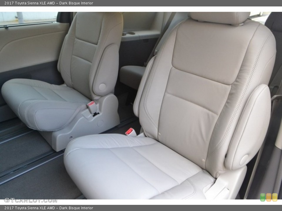 Dark Bisque Interior Rear Seat for the 2017 Toyota Sienna XLE AWD #115275502