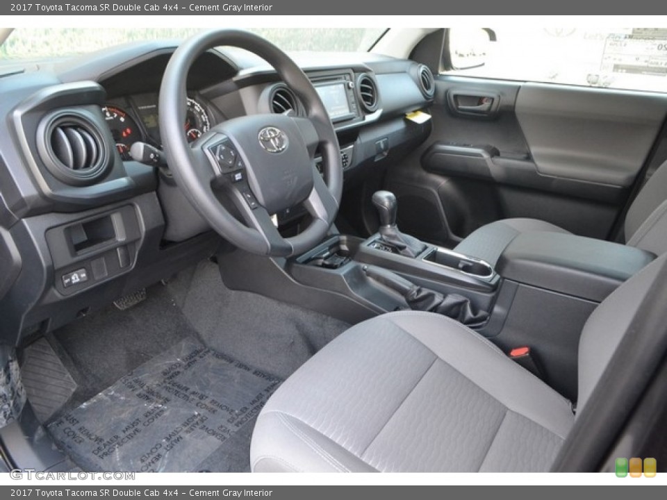 Cement Gray Interior Photo for the 2017 Toyota Tacoma SR Double Cab 4x4 #115276057