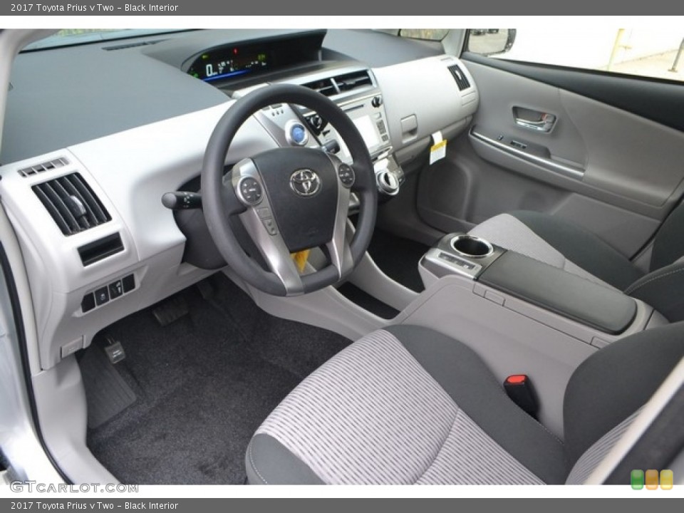 Black Interior Photo for the 2017 Toyota Prius v Two #115276825