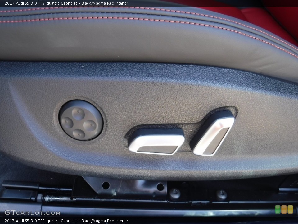 Black/Magma Red Interior Controls for the 2017 Audi S5 3.0 TFSI quattro Cabriolet #115280749