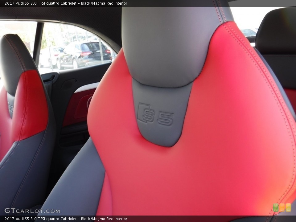 Black/Magma Red 2017 Audi S5 Interiors
