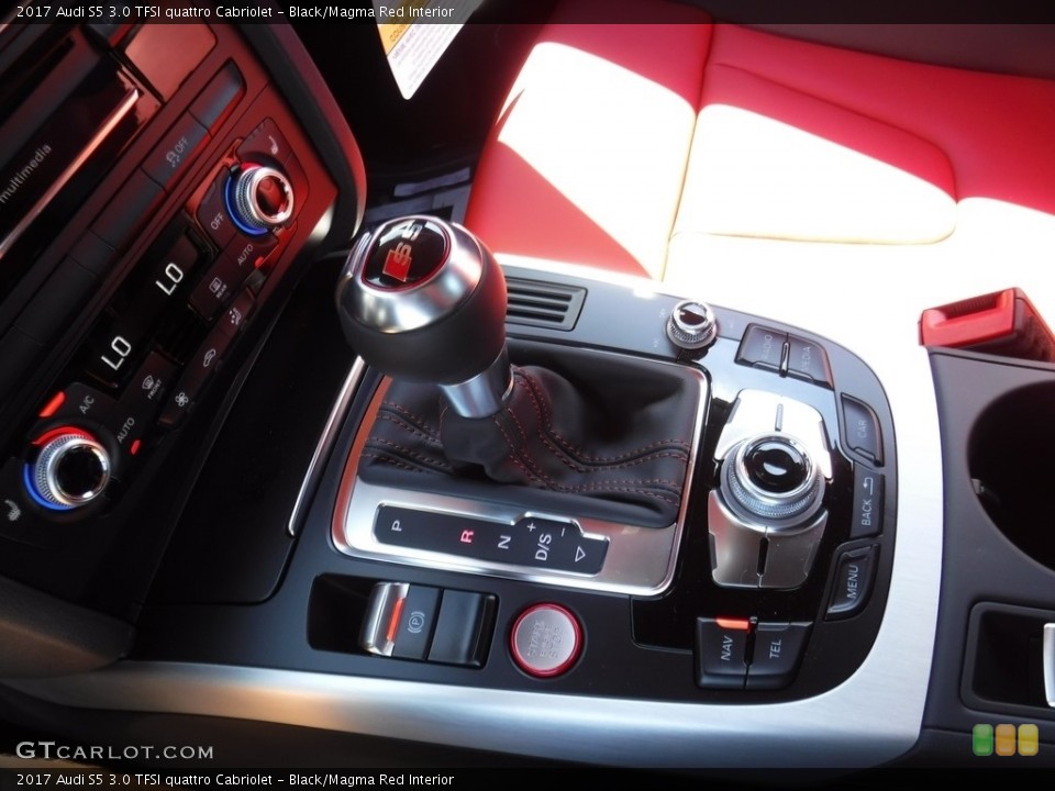 Black/Magma Red Interior Transmission for the 2017 Audi S5 3.0 TFSI quattro Cabriolet #115280935
