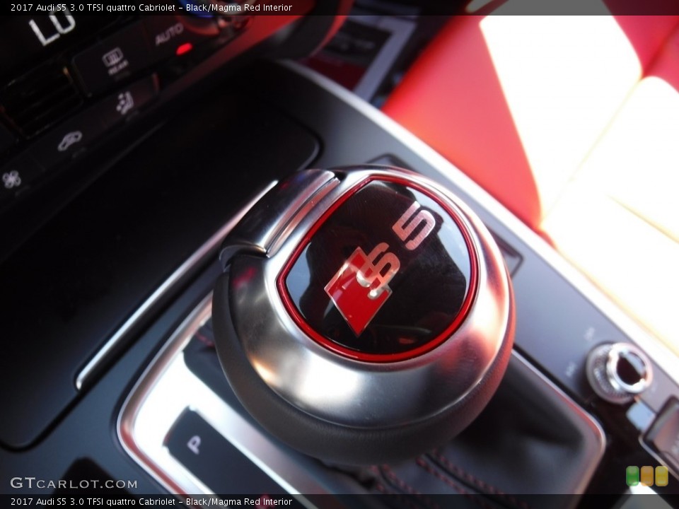 Black/Magma Red Interior Transmission for the 2017 Audi S5 3.0 TFSI quattro Cabriolet #115280959