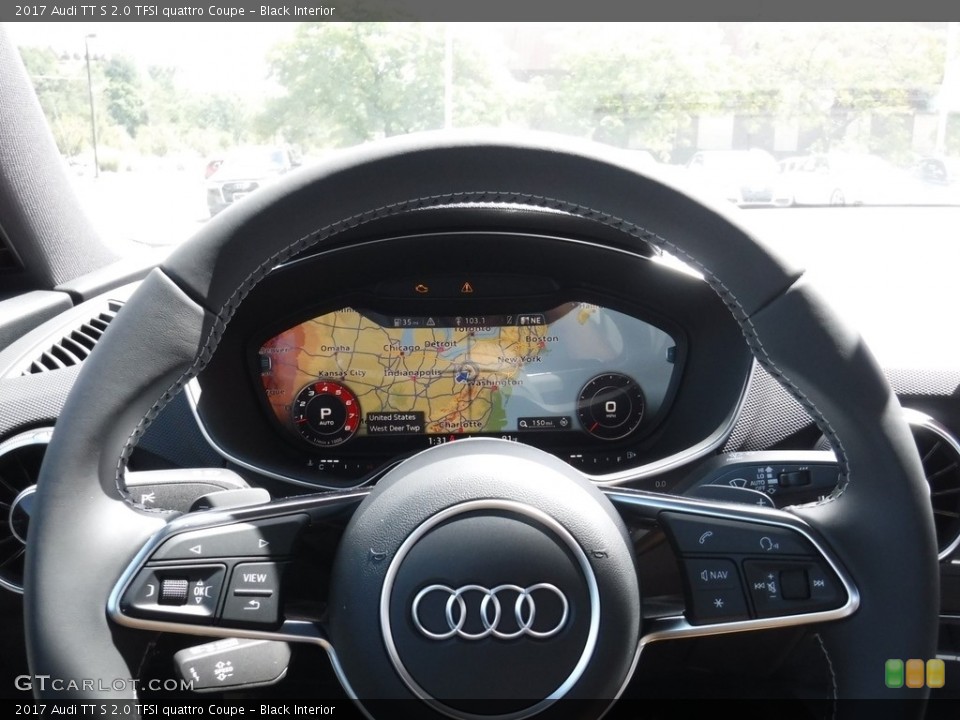 Black Interior Steering Wheel for the 2017 Audi TT S 2.0 TFSI quattro Coupe #115283725