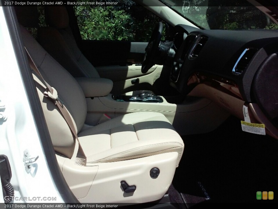 Black/Light Frost Beige Interior Front Seat for the 2017 Dodge Durango Citadel AWD #115284073