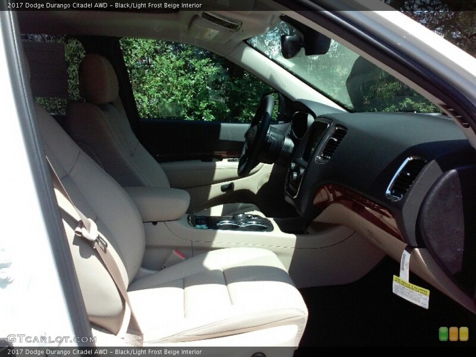 Black/Light Frost Beige Interior Front Seat for the 2017 Dodge Durango Citadel AWD #115284103