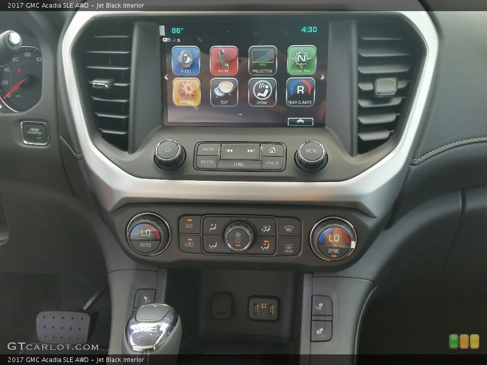Jet Black Interior Controls for the 2017 GMC Acadia SLE AWD #115287232