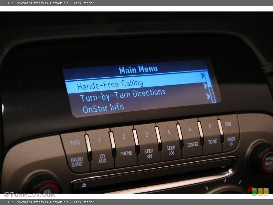 Black Interior Audio System for the 2012 Chevrolet Camaro LT Convertible #115294111