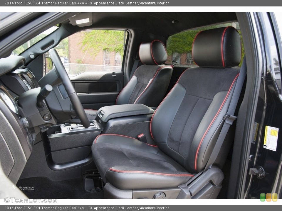 FX Appearance Black Leather/Alcantara Interior Front Seat for the 2014 Ford F150 FX4 Tremor Regular Cab 4x4 #115301518