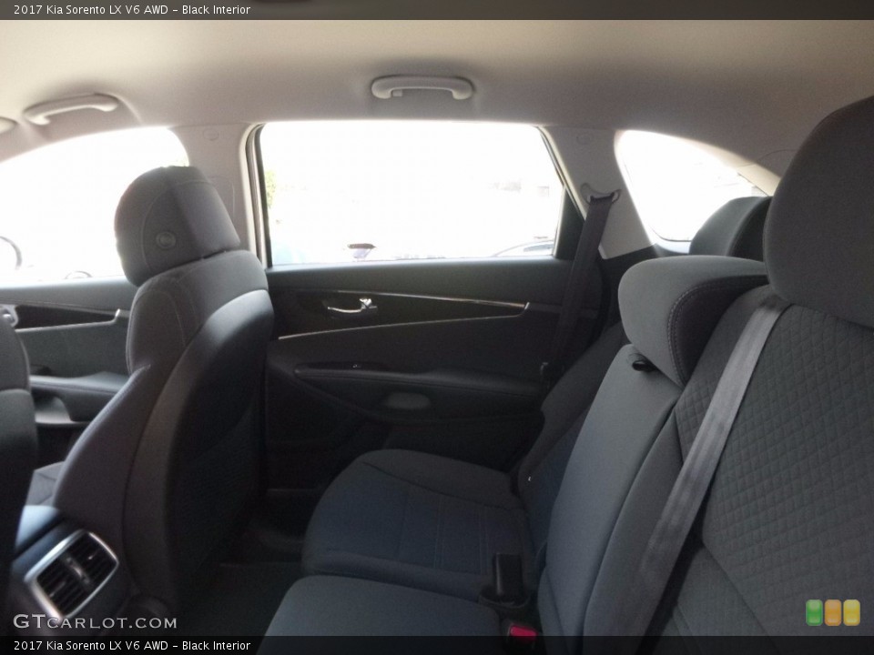 Black Interior Rear Seat for the 2017 Kia Sorento LX V6 AWD #115310465