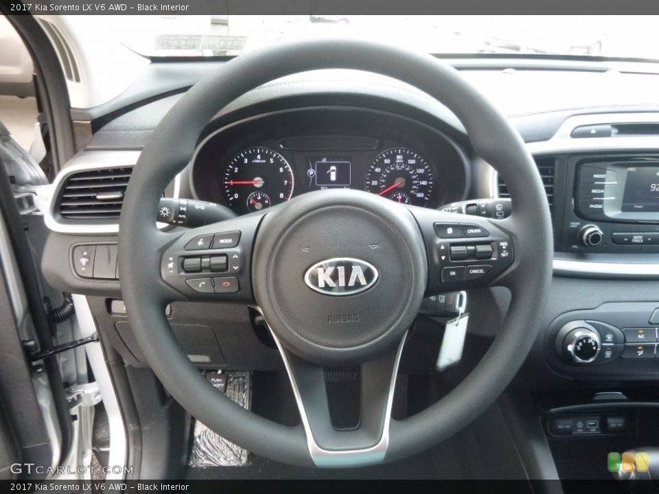 Black Interior Steering Wheel for the 2017 Kia Sorento LX V6 AWD #115310561