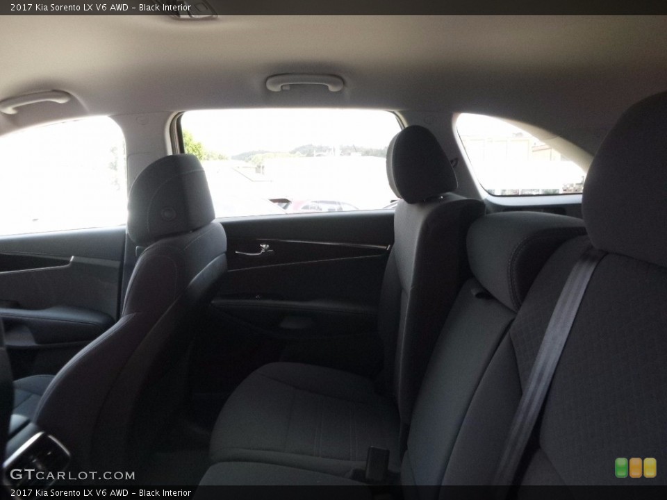Black Interior Rear Seat for the 2017 Kia Sorento LX V6 AWD #115310933