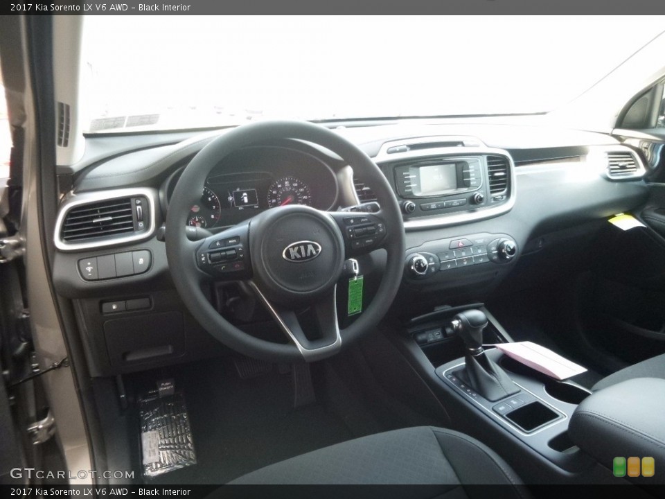 Black Interior Dashboard for the 2017 Kia Sorento LX V6 AWD #115310957