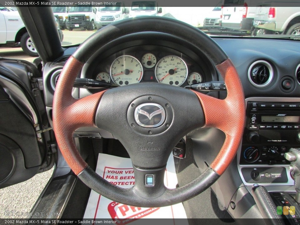 Saddle Brown Interior Steering Wheel for the 2002 Mazda MX-5 Miata SE Roadster #115311236