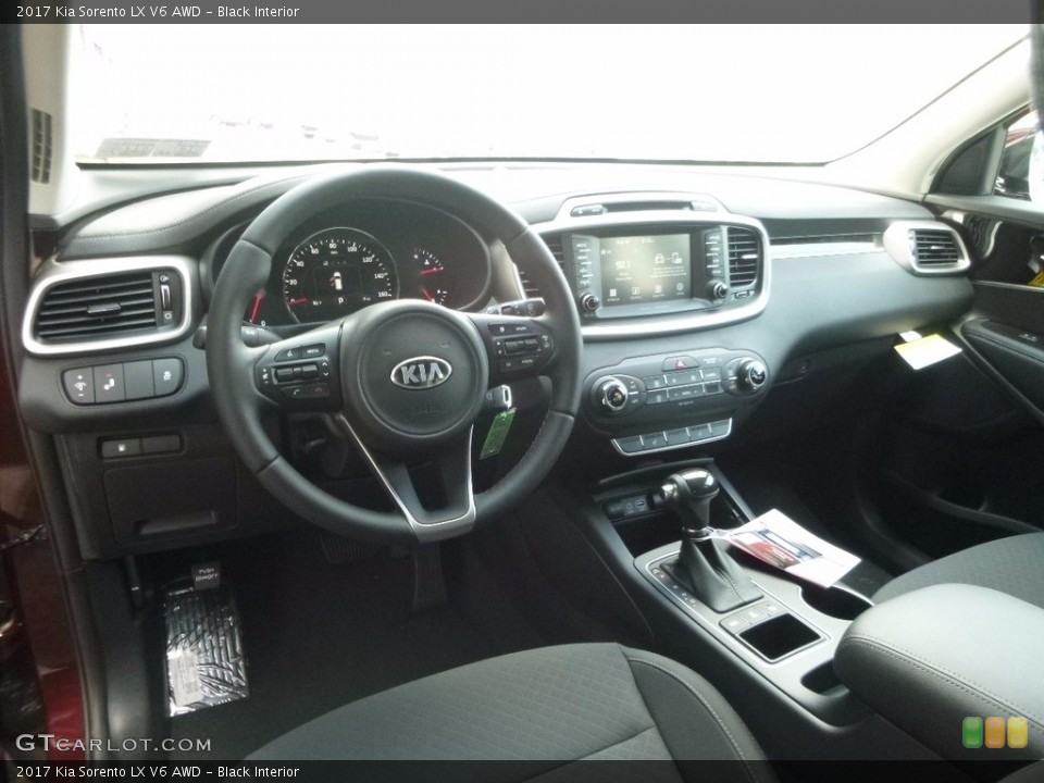 Black Interior Front Seat for the 2017 Kia Sorento LX V6 AWD #115311353