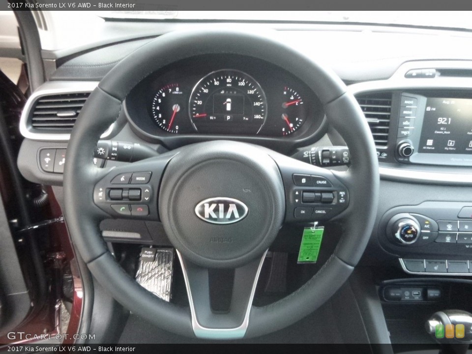 Black Interior Steering Wheel for the 2017 Kia Sorento LX V6 AWD #115311425