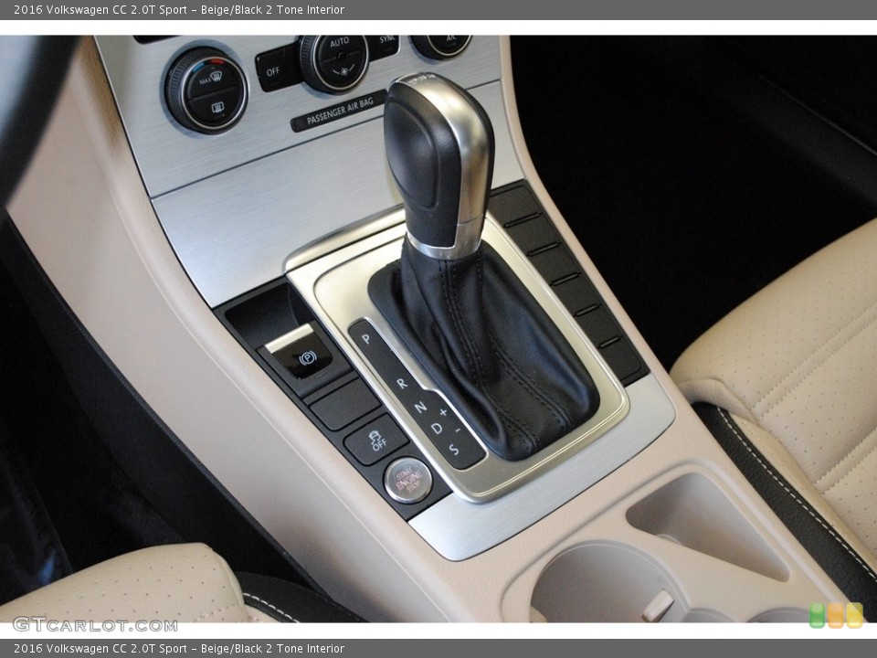 Beige/Black 2 Tone Interior Transmission for the 2016 Volkswagen CC 2.0T Sport #115311559