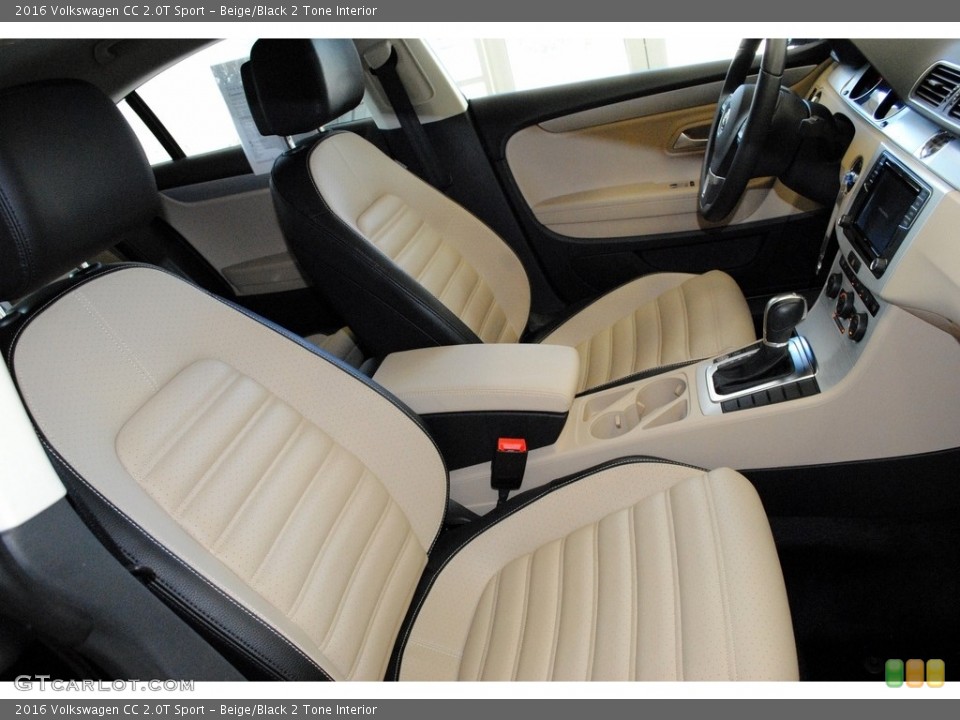 Beige/Black 2 Tone Interior Front Seat for the 2016 Volkswagen CC 2.0T Sport #115311647