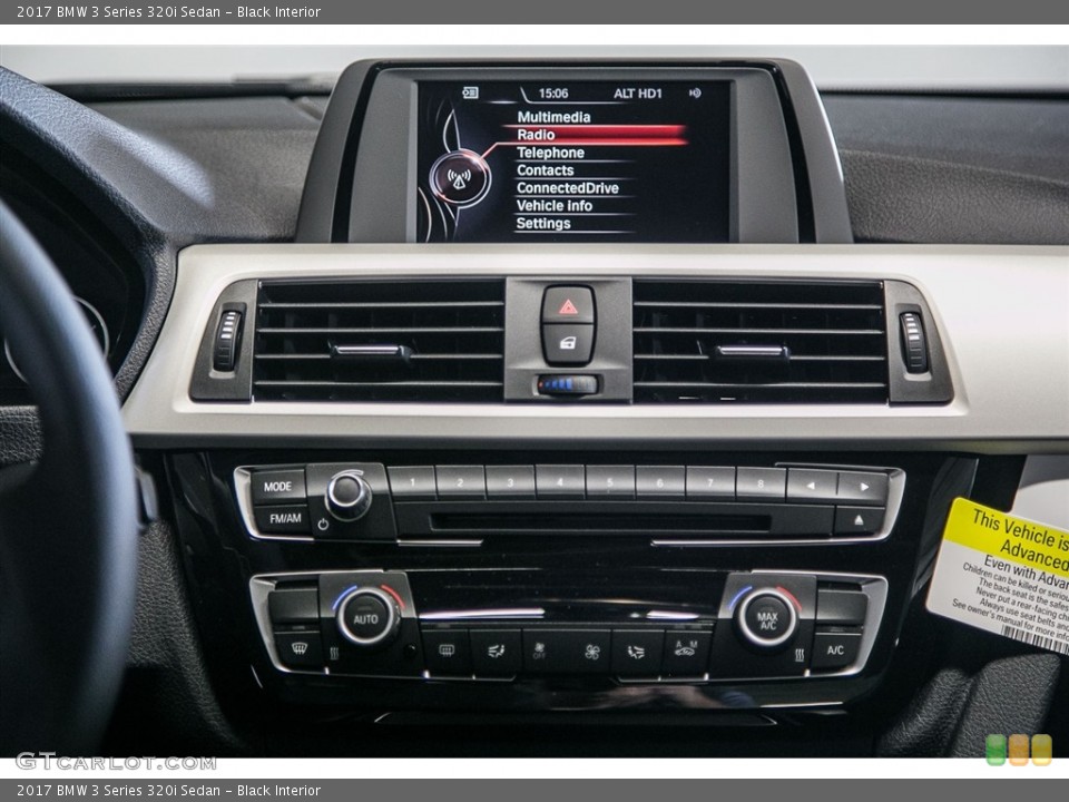 Black Interior Controls for the 2017 BMW 3 Series 320i Sedan #115316534