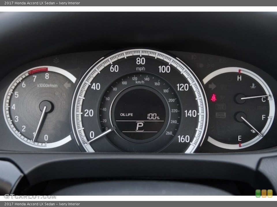 Ivory Interior Gauges for the 2017 Honda Accord LX Sedan #115344419
