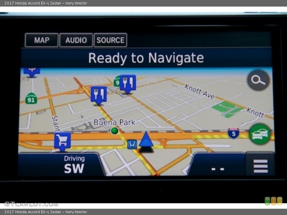 Ivory Interior Navigation for the 2017 Honda Accord EX-L Sedan #115344491