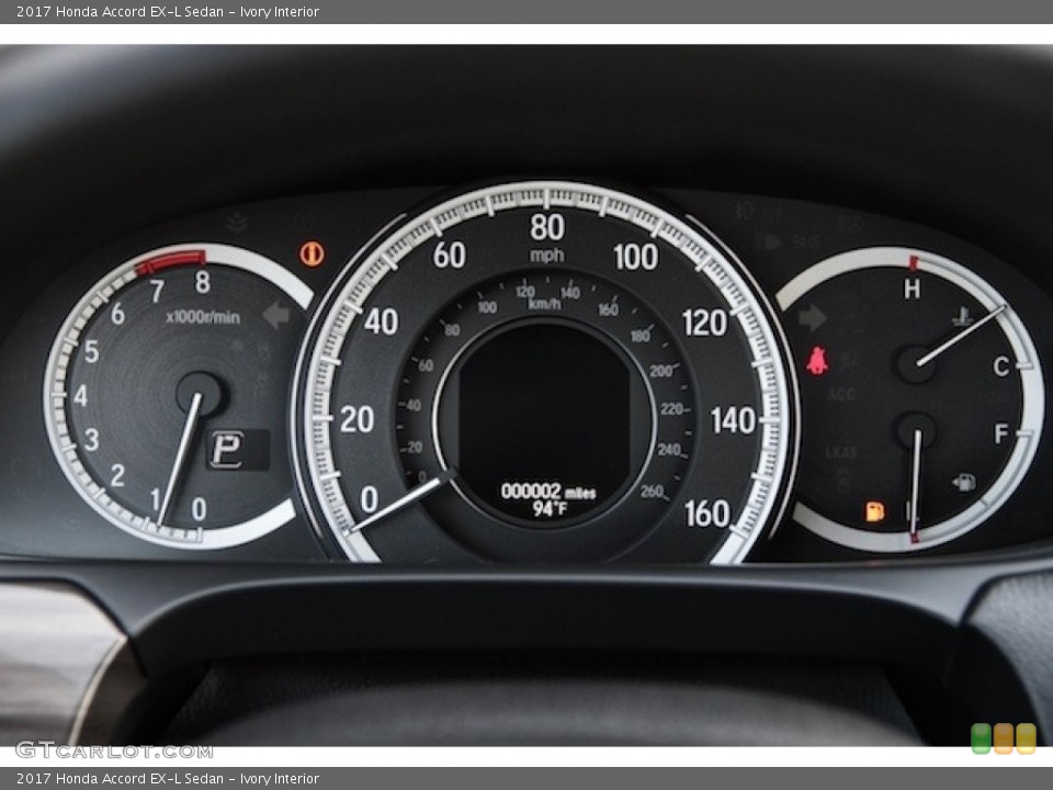 Ivory Interior Gauges for the 2017 Honda Accord EX-L Sedan #115344515